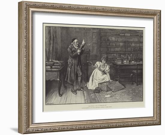 Bibliomania, in the Exhibition of the Royal Institute of Painters in Water Colours-George Goodwin Kilburne-Framed Giclee Print