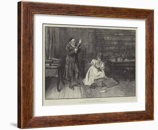 Bibliomania, in the Exhibition of the Royal Institute of Painters in Water Colours-George Goodwin Kilburne-Framed Giclee Print