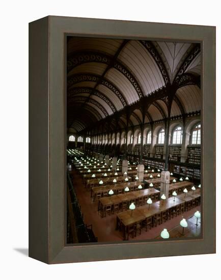 Bibliotheque Sainte-Geneviève, Reading Room, Paris, France-null-Framed Premier Image Canvas