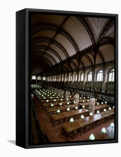 Bibliotheque Sainte-Geneviève, Reading Room, Paris, France-null-Framed Premier Image Canvas