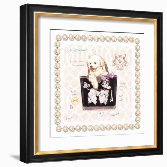 Bichon Puppy Purse-Chad Barrett-Framed Art Print