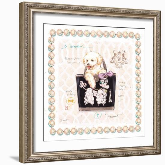 Bichon Puppy Purse-Chad Barrett-Framed Art Print