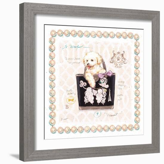 Bichon Puppy Purse-Chad Barrett-Framed Art Print