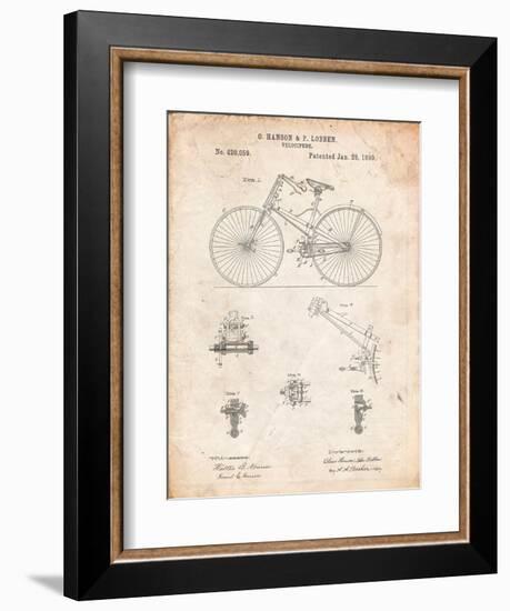 Bicycle 1890 Patent-Cole Borders-Framed Art Print