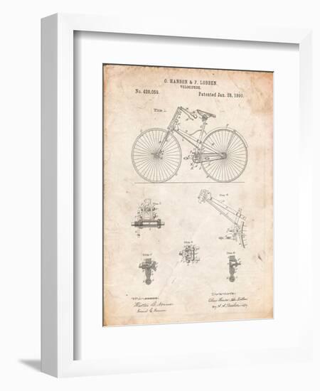 Bicycle 1890 Patent-Cole Borders-Framed Art Print