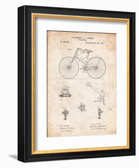 Bicycle 1890 Patent-Cole Borders-Framed Art Print