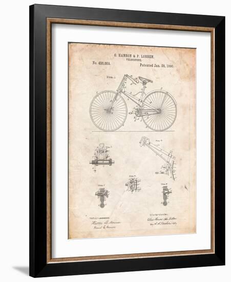 Bicycle 1890 Patent-Cole Borders-Framed Art Print