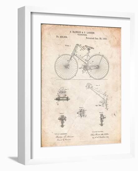 Bicycle 1890 Patent-Cole Borders-Framed Art Print