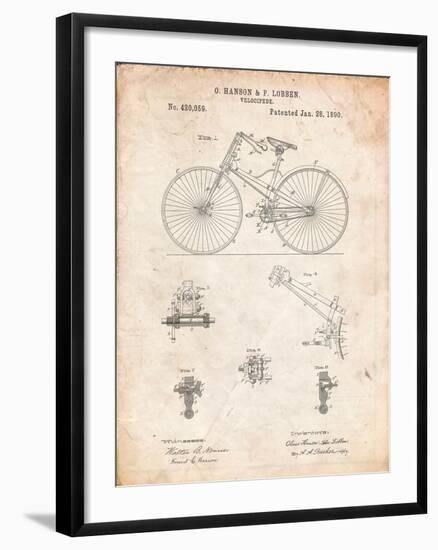 Bicycle 1890 Patent-Cole Borders-Framed Art Print