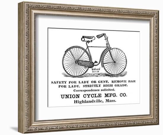 Bicycle Advertisement, 1890-null-Framed Giclee Print