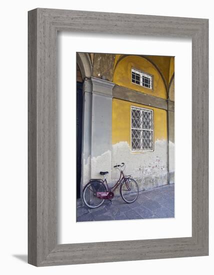 Bicycle and Arched Buildings, Lucca, Italy-Terry Eggers-Framed Photographic Print