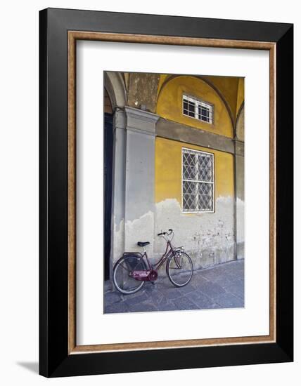 Bicycle and Arched Buildings, Lucca, Italy-Terry Eggers-Framed Photographic Print