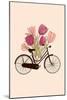 Bicycle and Flower : Amsterdam, 2022 (Digital)-Florent Bodart-Mounted Giclee Print