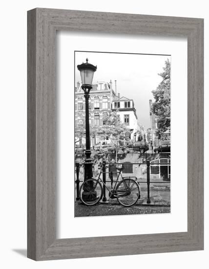 Bicycle and Lamp the Netherlands-K Jakubowska-Framed Photographic Print