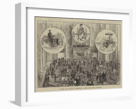 Bicycle and Tricycle Exhibition at the Town Hall, Holborn-Thomas Harrington Wilson-Framed Giclee Print