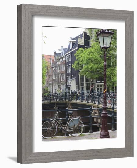 Bicycle, Brouwersgracht, Amsterdam, Netherlands, Europe-null-Framed Photographic Print