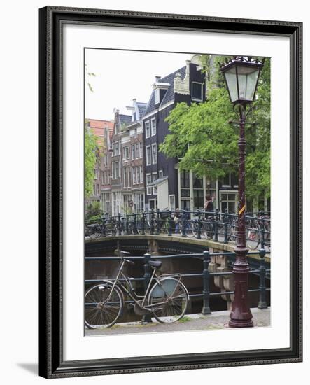 Bicycle, Brouwersgracht, Amsterdam, Netherlands, Europe-null-Framed Photographic Print