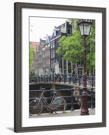 Bicycle, Brouwersgracht, Amsterdam, Netherlands, Europe-null-Framed Photographic Print
