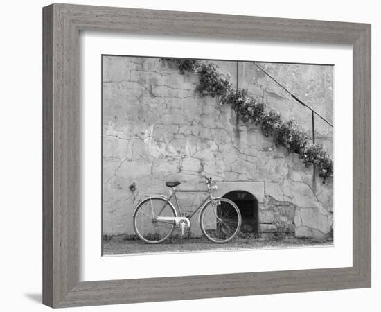 Bicycle & Cracked Wall, Einsiedeln, Switzerland 04-Monte Nagler-Framed Photographic Print