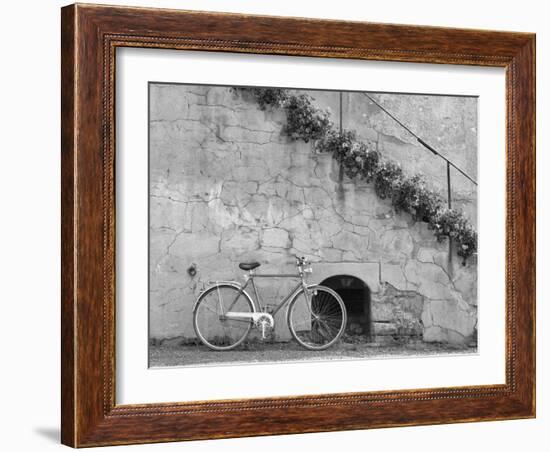 Bicycle & Cracked Wall, Einsiedeln, Switzerland 04-Monte Nagler-Framed Photographic Print