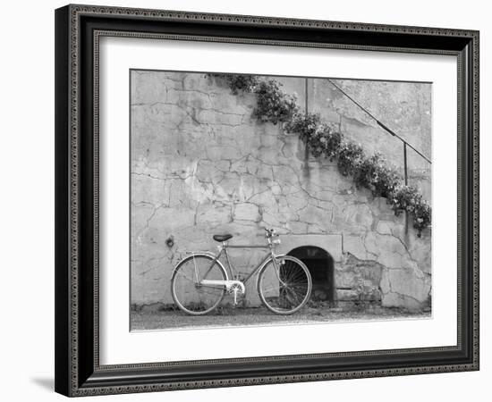 Bicycle & Cracked Wall, Einsiedeln, Switzerland 04-Monte Nagler-Framed Photographic Print