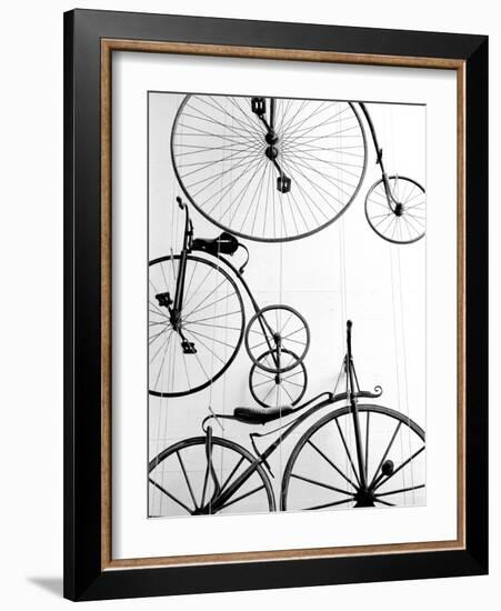 Bicycle Display at Swiss Transport Museum, Lucerne, Switzerland-Walter Bibikow-Framed Photographic Print