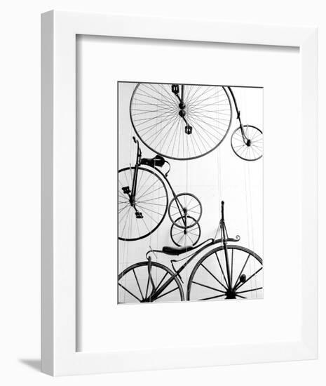 Bicycle Display at Swiss Transport Museum, Lucerne, Switzerland-Walter Bibikow-Framed Photographic Print