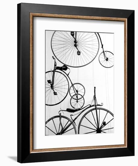 Bicycle Display at Swiss Transport Museum, Lucerne, Switzerland-Walter Bibikow-Framed Photographic Print