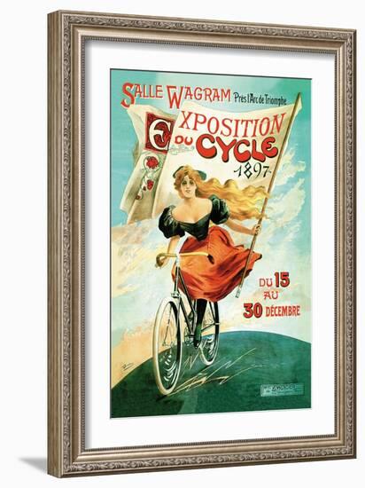 Bicycle Exhibition, c.1897-null-Framed Art Print