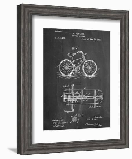 Bicycle Gearing Patent-null-Framed Art Print