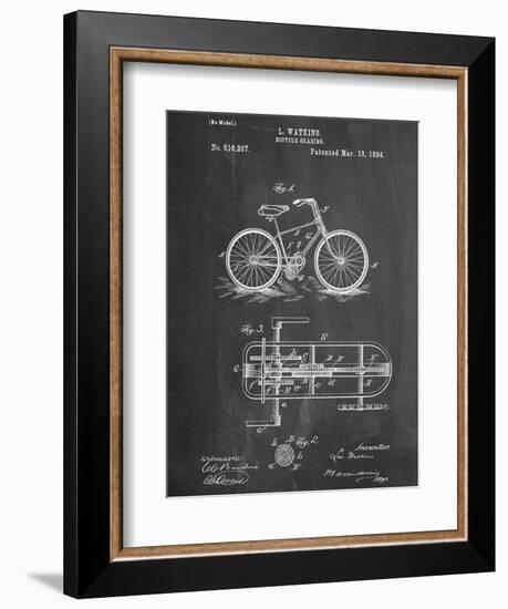 Bicycle Gearing Patent-null-Framed Art Print