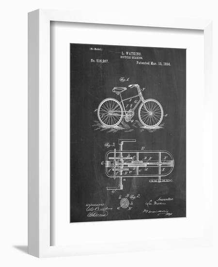 Bicycle Gearing Patent-null-Framed Art Print