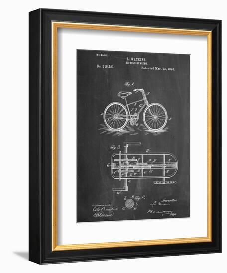 Bicycle Gearing Patent-null-Framed Art Print