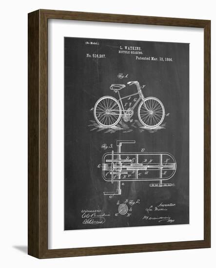 Bicycle Gearing Patent-null-Framed Art Print