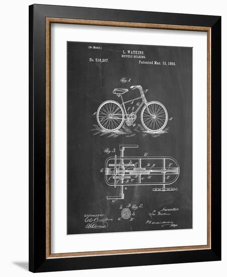 Bicycle Gearing Patent-null-Framed Art Print