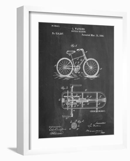 Bicycle Gearing Patent-null-Framed Art Print