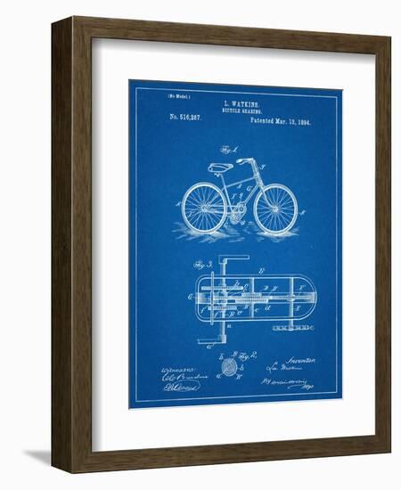 Bicycle Gearing Patent-null-Framed Art Print