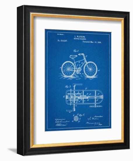 Bicycle Gearing Patent-null-Framed Art Print