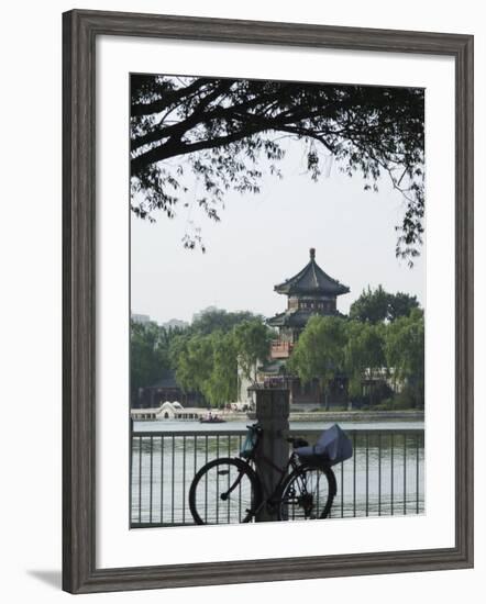 Bicycle, Houhai Lake, Beijing, China-Kober Christian-Framed Photographic Print