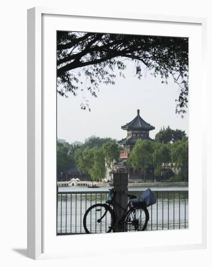 Bicycle, Houhai Lake, Beijing, China-Kober Christian-Framed Photographic Print