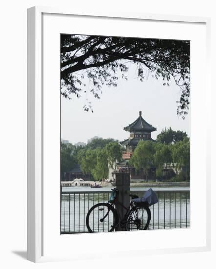 Bicycle, Houhai Lake, Beijing, China-Kober Christian-Framed Photographic Print