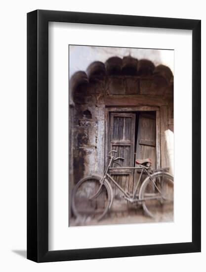 Bicycle in Doorway, Jodhpur, Rajasthan, India-Peter Adams-Framed Photographic Print