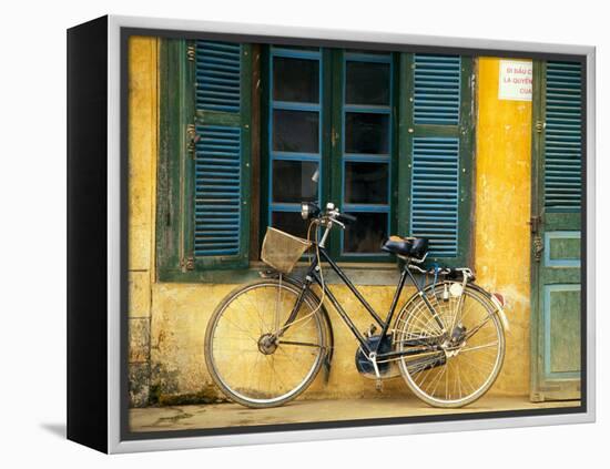 Bicycle in Hanoi, Vietnam-Tom Haseltine-Framed Premier Image Canvas