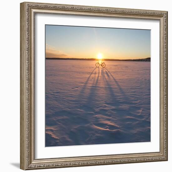 Bicycle in Snow-Wisslaren-Framed Photographic Print