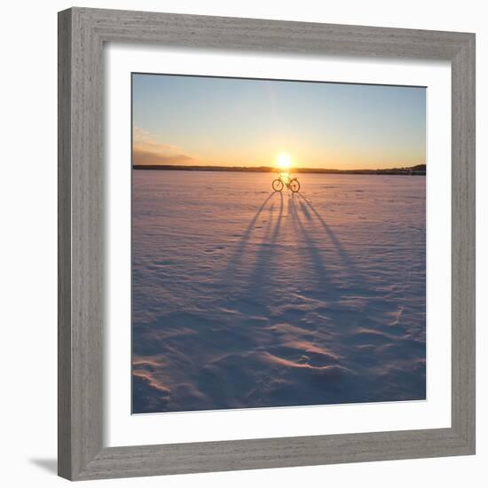 Bicycle in Snow-Wisslaren-Framed Photographic Print