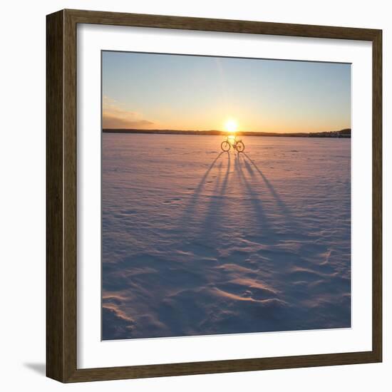 Bicycle in Snow-Wisslaren-Framed Photographic Print