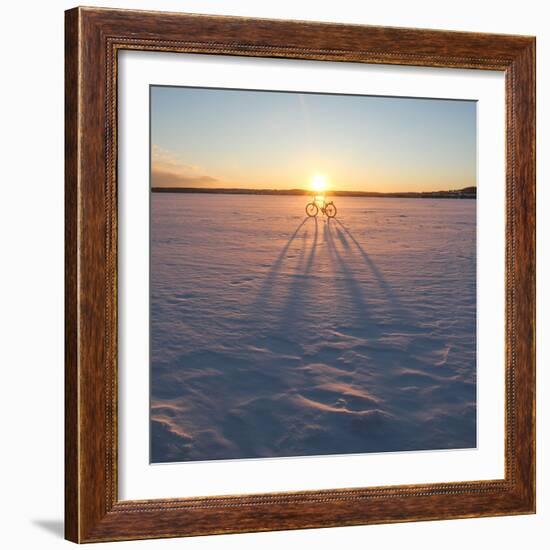 Bicycle in Snow-Wisslaren-Framed Photographic Print