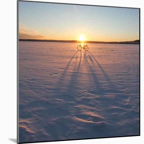 Bicycle in Snow-Wisslaren-Mounted Photographic Print