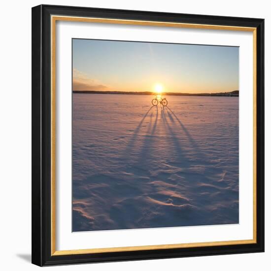 Bicycle in Snow-Wisslaren-Framed Photographic Print