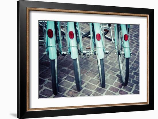 Bicycle Line Up 1-Jessica Reiss-Framed Photographic Print